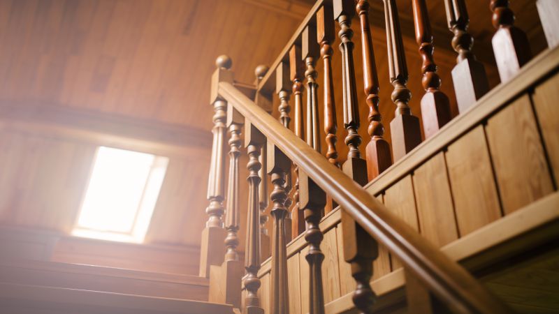 Wood Stair Railing Repair in Olathe, KS